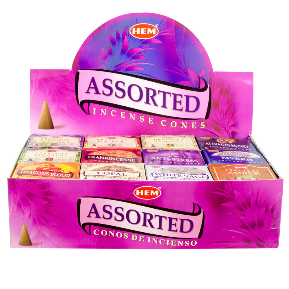 HEM Incense Cones Assorted Variety Pack (48 Boxes) Labyrinth Trading