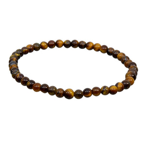 Wholesale Tiger's Eye Round Bead Bracelet (4mm)