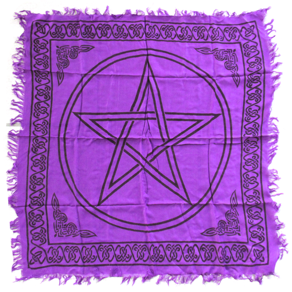 Wholesale Purple Pentagram Altar Cloth (36 Inches)