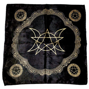 Wholesale Black Triple Moon and Pentagram Cloth (21 Inches)