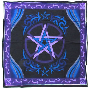 Wholesale Blue and Purple Pentagram Altar Cloth (36 Inches)