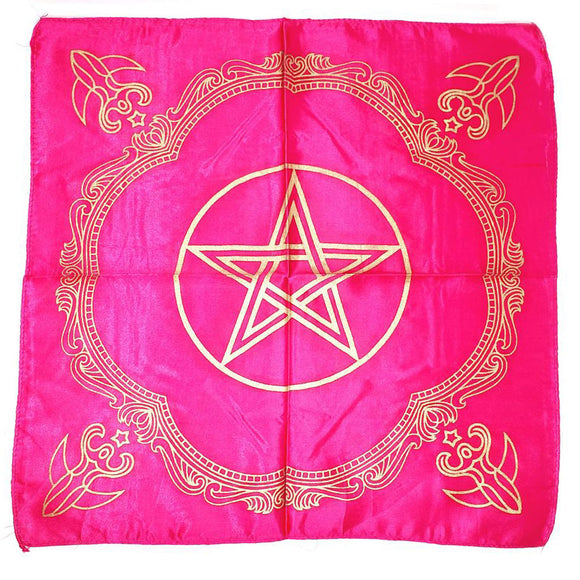 Wholesale Pink Pentagram and Goddess Altar Cloth (21 Inches)