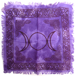 Wholesale Purple Triple Moon Altar Cloth (18 Inches)