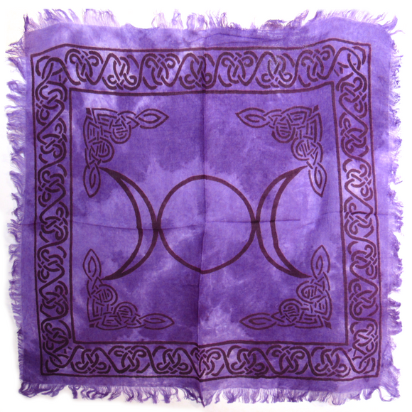 Wholesale Purple Triple Moon Altar Cloth (18 Inches)