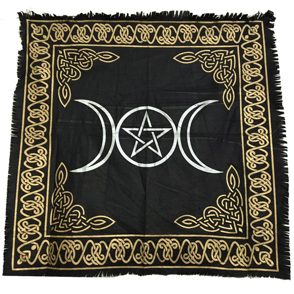 Wholesale Triple Moon and Pentagram Altar Cloth (24 Inches)