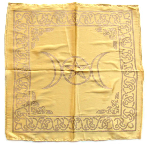 Wholesale Gold Triple Moon Altar Cloth (21 Inches)