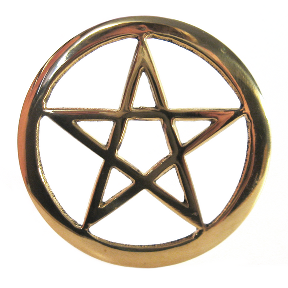 Wholesale Brass Pentagram Altar Tile (3 Inches)