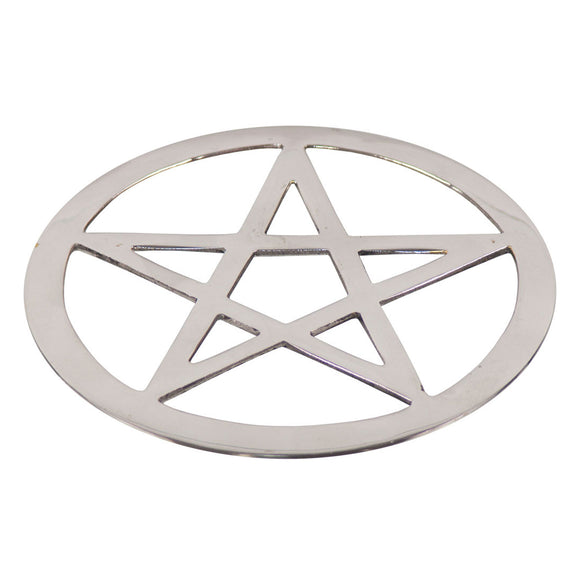 Wholesale Silver Pentagram Altar Tile (4 Inches)