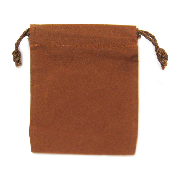 Wholesale Brown Velveteen Bag (3x4 Inches)