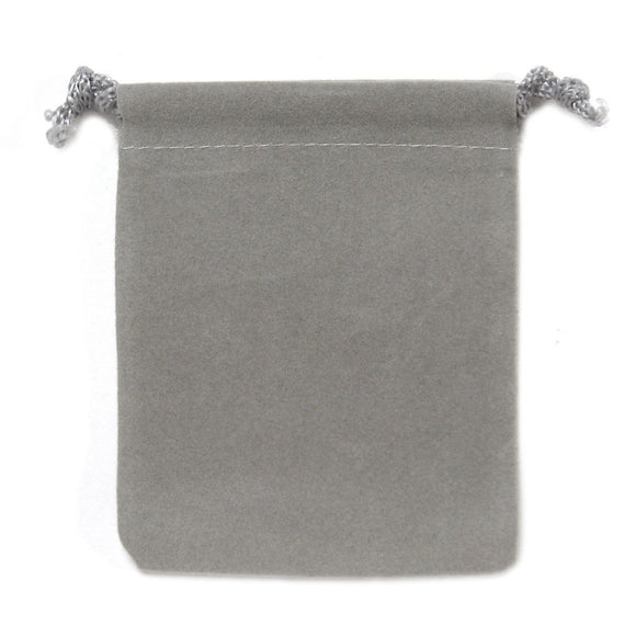 Wholesale Gray Velveteen Bag (3x4 Inches)