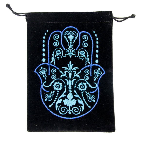 Wholesale Set of 10 Fatima Hand Embroidered Velveteen Bags (5x7 Inches)