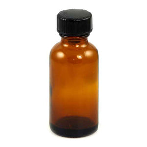 Wholesale Amber Glass Bottle with Cap (1 oz)