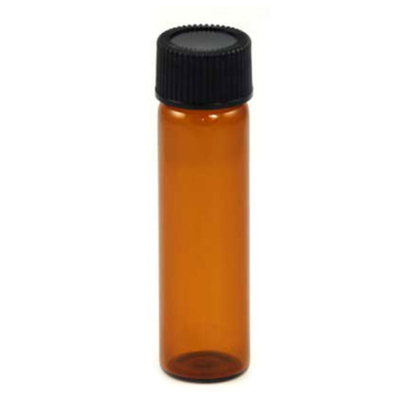 Wholesale Amber Glass Bottle with Cap (2 dram)