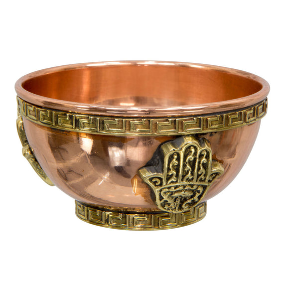Wholesale Hamsa Hand Copper Offering Bowl