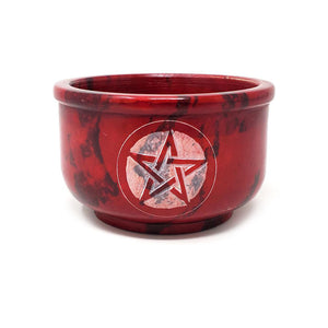 Wholesale Red Stone Pentagram Bowl (4 Inches)