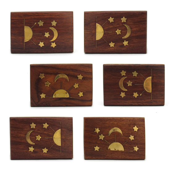 Wholesale Celestial Box with Brass Inlay (Assorted)