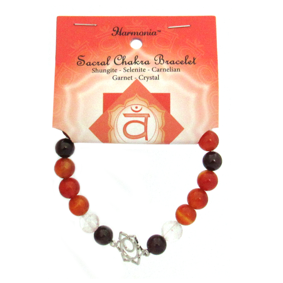 Wholesale Sacral Chakra Gemstone Bead Bracelet (8mm)