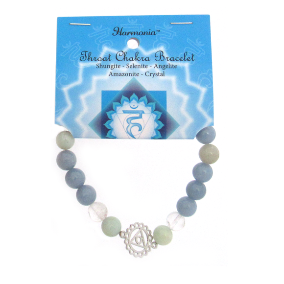 Wholesale Throat Chakra Gemstone Bead Bracelet (8mm)