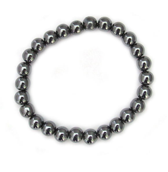 Wholesale Hematite Round Bead Bracelet (8mm)