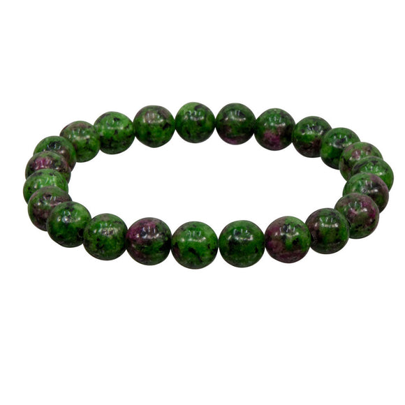 Wholesale Ruby Zoisite Round Bead Bracelet (8mm)