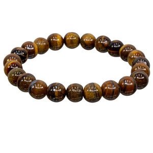 Wholesale Tiger's Eye Round Bead Bracelet (8mm)