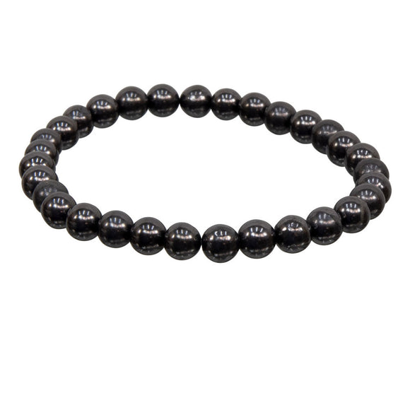 Wholesale Shungite Round Bead Bracelet (8mm)