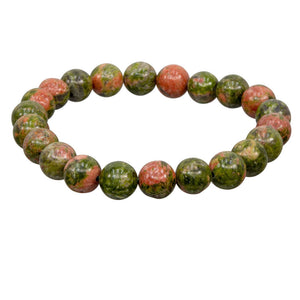 Wholesale Unakite Round Bead Bracelet (8mm)