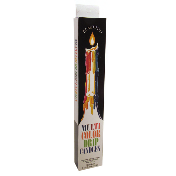 Wholesale Multi-Color Drip Candles (Box of 2)