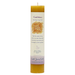Wholesale Confidence Pillar Candle by Crystal Journey