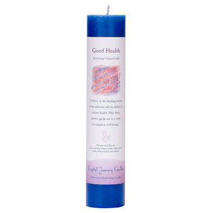 Wholesale Good Health Pillar Candle by Crystal Journey