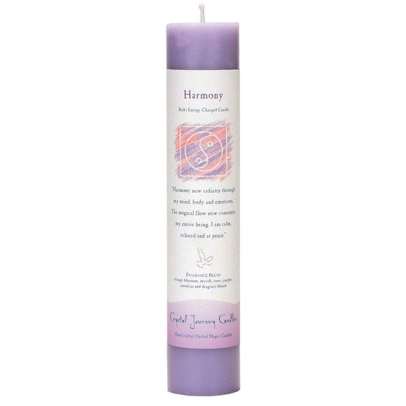 Wholesale Harmony Pillar Candle by Crystal Journey
