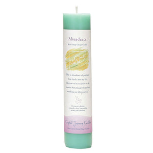 Wholesale Abundance Pillar Candle by Crystal Journey