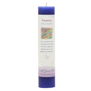 Wholesale Creativity Pillar Candle by Crystal Journey