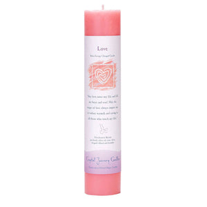 Wholesale Love Pillar Candle by Crystal Journey