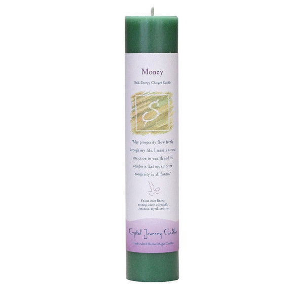 Wholesale Money Pillar Candle by Crystal Journey