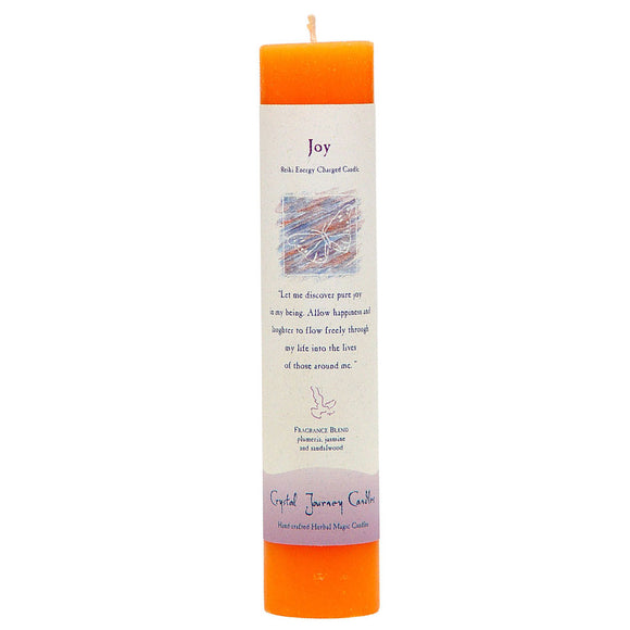 Wholesale Joy Pillar Candle by Crystal Journey