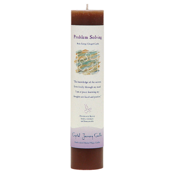 Wholesale Problem Solving Pillar Candle by Crystal Journey