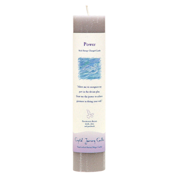 Wholesale Power Pillar Candle by Crystal Journey