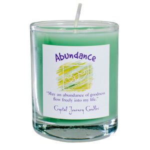Wholesale Abundance Soy Votive Candle in Jar by Crystal Journey