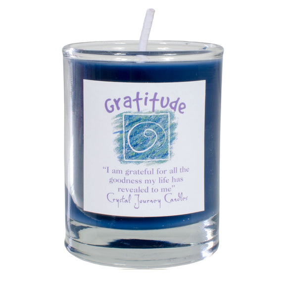Wholesale Gratitude Soy Votive Candle in Jar by Crystal Journey