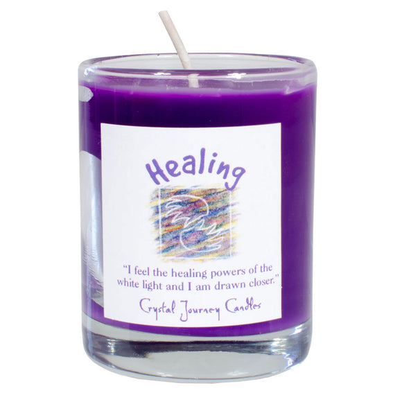 Wholesale Healing Soy Votive Candle in Jar by Crystal Journey