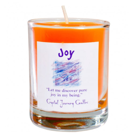 Wholesale Joy Soy Votive Candle in Jar by Crystal Journey