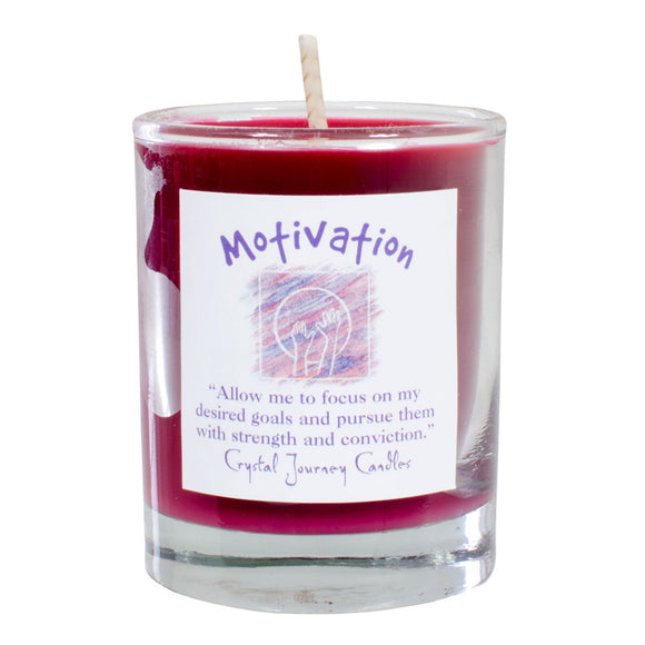Wholesale Motivation Soy Votive Candle in Jar by Crystal Journey