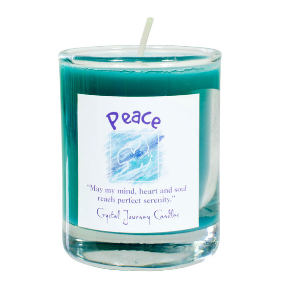 Wholesale Peace Soy Votive Candle in Jar by Crystal Journey