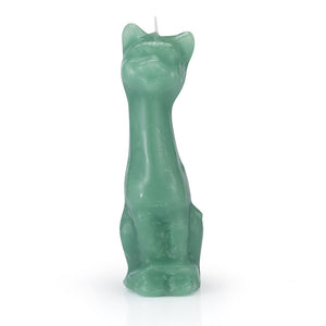 Wholesale Cat Figure Candle (Green)