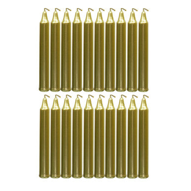 Wholesale Gold Mini Candles - Box of 20