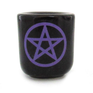 Wholesale Purple Pentagram Ceramic Chime Candle Holder