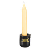 Wholesale Triple Moon Black Ceramic Chime Candle Holder