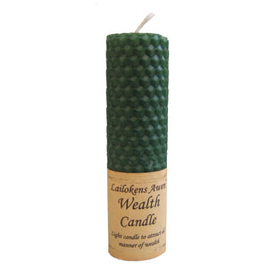 Wholesale Wealth Beeswax Candle by Lailokens Awen