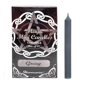 Wholesale Gray Mini Candles (5 Inches) - Box of 20